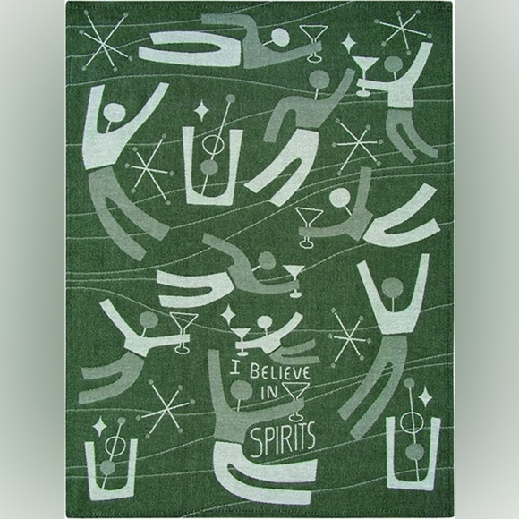 Green and White Humorous Kitchen Towel, NWT - Picture 2 of 3